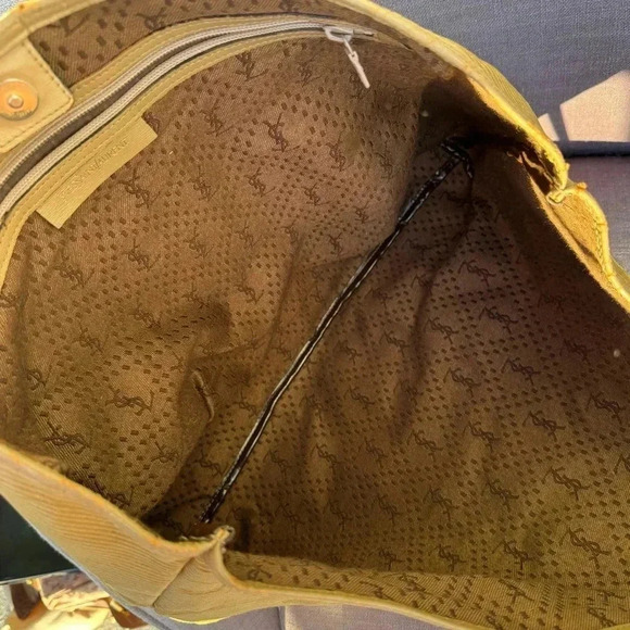 Yes Saint Laurent tote bag gold coated canvas - Picture 9 of 13